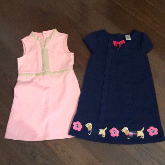 Janie and Jack Other - Girls dress bundle. Janie & Jack/Gymboree. Pink sleeveless, S, blue has dogs, 5T